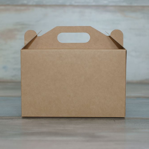 Коробка для 4 капкейков (VM) сундучок, цвет - бархатный крафт