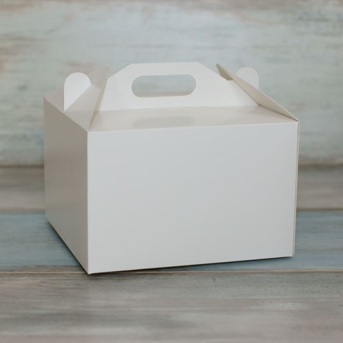 Коробка для 4 капкейков (VM) сундучок, цвет - белый