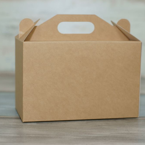 Коробка для 6 капкейков (VM) сундучок, цвет - бархатный крафт