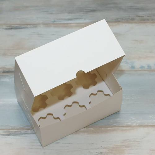 Коробка для 6 капкейков (VM) стандартная, цвет - белый