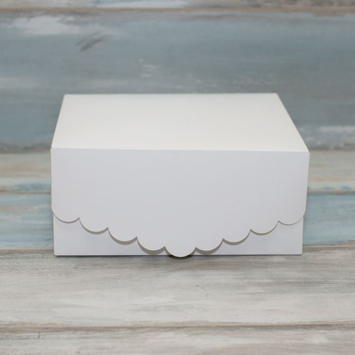 Коробка для 9 капкейков (VM) с кружевом, цвет - белый