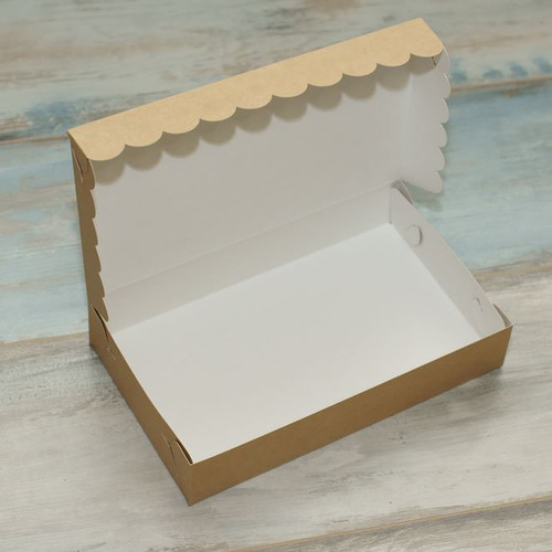 Коробка для эклеров (VM) - 25 х 15 х 5 см, цвет - бархатный крафт