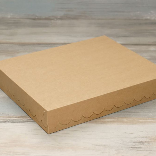 Коробка для эклеров (VM) - 30 х 25 х 5 см, цвет - бархатный крафт