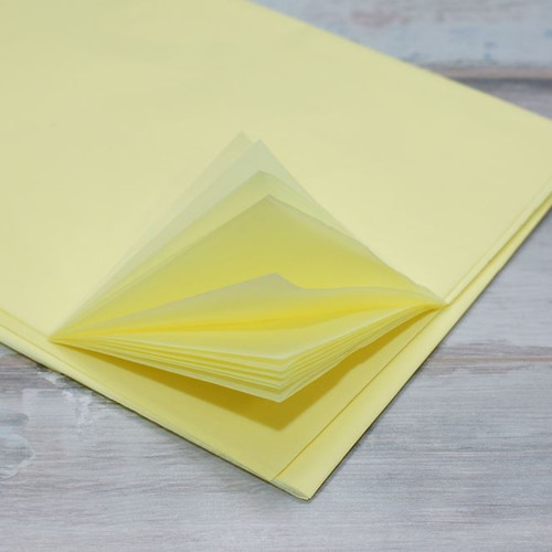 Упаковочная бумага тишью, цвет - желтый