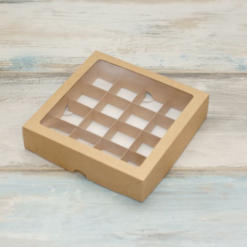 Коробка для 16 конфет (VM) с окном 