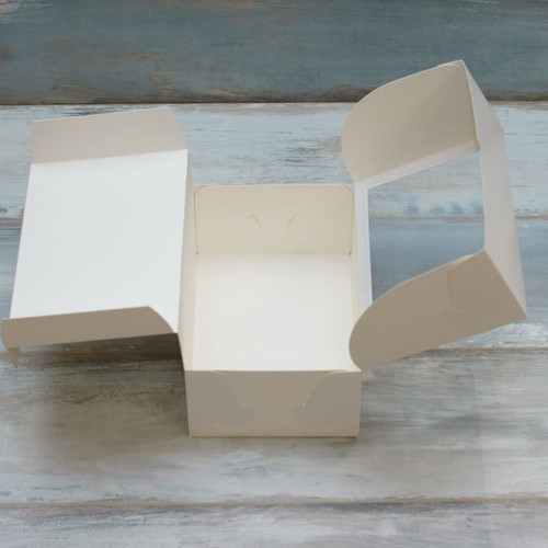 Коробка для эклеров (VM) с окном - 25 х 17 х 11 см, цвет - белый