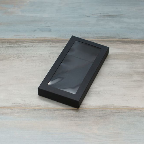 Кликните для увеличения изображения Коробка под плитку шоколада 16 х 8 х 1,7 см. (VM) с окном