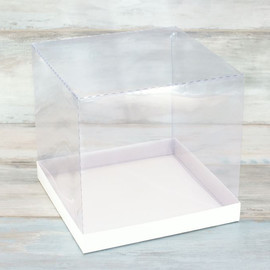 Коробка для пряничного домика (VM) - 26,2 х 26,2 х 25 см, цвет - белый