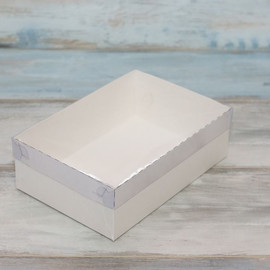 Коробка для 6-ти муссовых пирожных (VM) с прозрачной крышкой - 25 х 17 х 8, цвет - белый