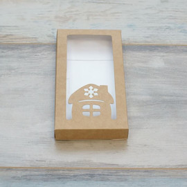 Коробка под плитку шоколада (VM) 16 х 8 х 1,7 с окном 