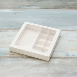 Коробка для шоколадной плитки и 8 конфет (VM) с окном 