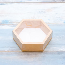 Коробка для зефира с прозрачной крышкой, размер - 12 х 12 х 5,5, цвет - крафт, 